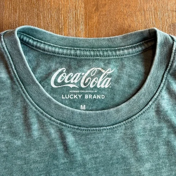 Lucky Brand x Coca Cola Deep Green Short Sleeve Tee NWOT - Picture 3 of 3